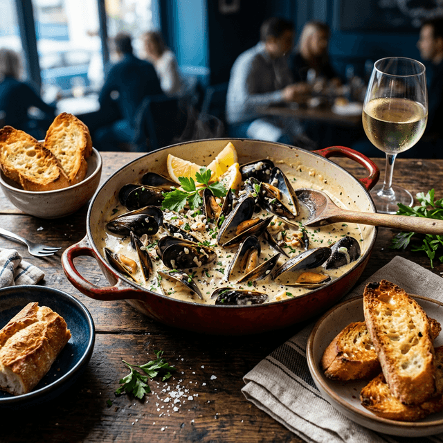 Mussels in creamy sauce