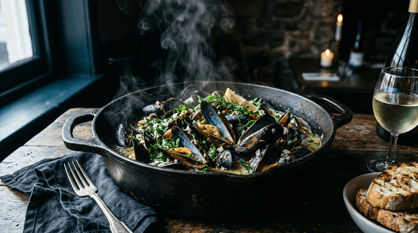 Mussels in pot